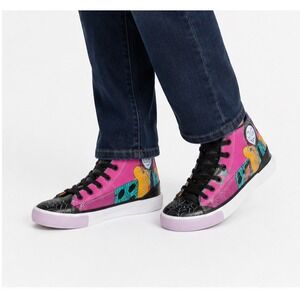 Disney Womens Sneakers Size 8 Black Purple Nightmare Before Christmas High Top